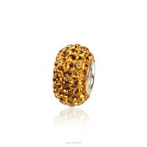 Koraliki srebrne z kryształkami Swarovski