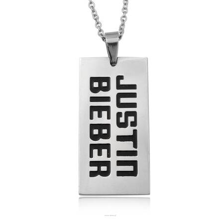 wisiorek na lancuszku naszyjnik justin bieber