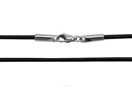 naszyjnik rzemien czarny 60 cm