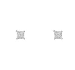 Kolczyki srebrne z cyrkoniami bling 4 mm