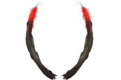 Earrings fashion feather black