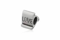 Silver bead for bracelet LOVE