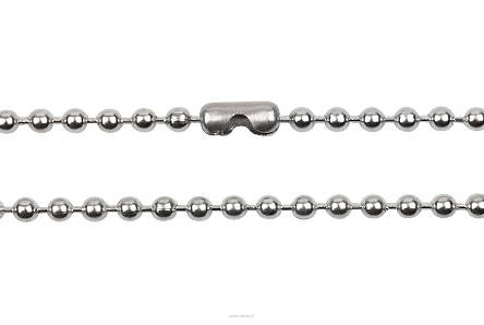 Łańcuszek ze stali szlachetnej kulkowy 4,0 mm 75cm