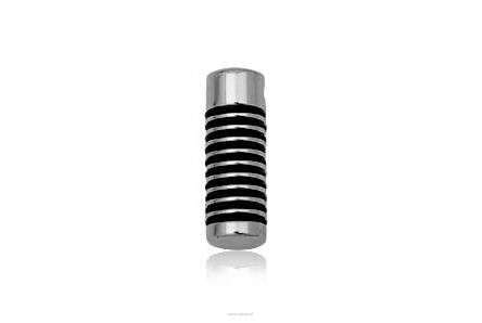 wisiorek stalowy cylinder z kauczukiem