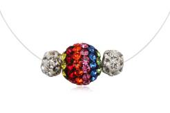 Naszyjnik na żyłce Tęczowa kulka Swarovski 1,2cm