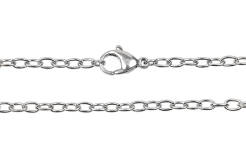 Łańcuszek ze stali szlachetnej linka owalna 40 cm 3,0 mm