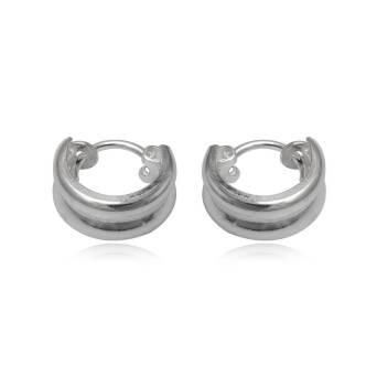 Kolczyki srebrne Kółka małe szerokie Twins 1,0 cm
