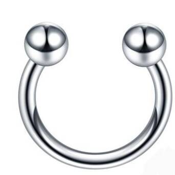 Kolczyk stalowy srebrny Podkówka 1,2 cm do septum, ucha Kulka 4 mm