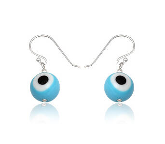 Earrings silver Evil Eye small
