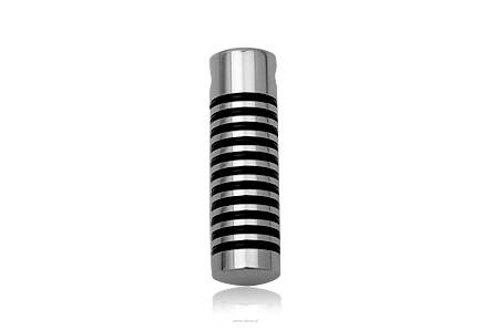 wisiorek cylinder stalowy meski z kauczukiem