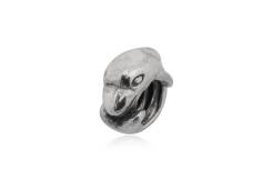 Silver bead for bracelet Dolphin