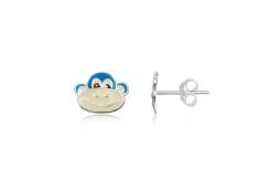 Silver earrings for children Monkeys