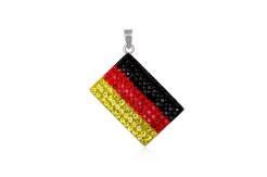 Pendant silver and Preciosa Crystal flag Germany