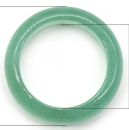 Pierścionek obrączka ciemnozielony Awenturyn naturalny 6 mm