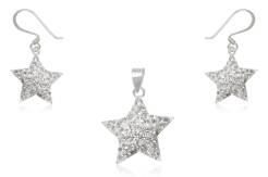 Silver set with Preciosa Crystal STARS