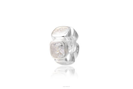 Srebrna Zawieszka Modulowa z Cyrkoniami RING