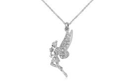 Pendant with crystals silver elf