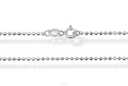 lancuszek srebrny szlifowane kulki 40 cm Diamond Cut