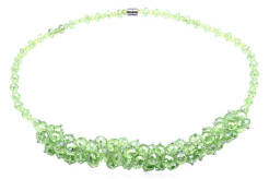Naszyjnik zielony kryształki Preciosa Crystal
