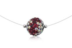 Naszyjnik na żyłce DUO fioletowa kulka Swarovski
