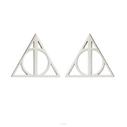 Kolczyki stalowe Insygnia śmierci Harry Potter srebrne sztyfty