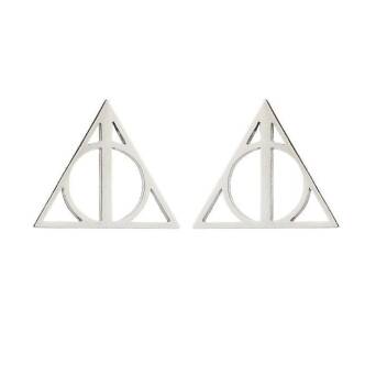 Kolczyki stalowe Insygnia śmierci Harry Potter srebrne sztyfty