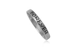 Ring silver for woman narrow engraved FRIEND FOREVER