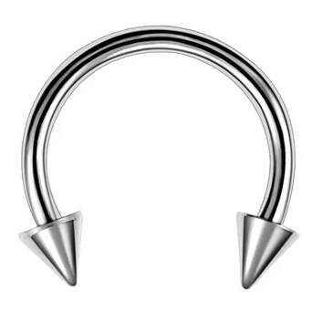 Kolczyk stalowy stożek 3mm srebrna Podkówka 1,2 cm do septum, ucha