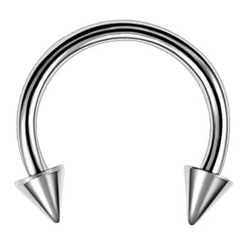 Kolczyk stalowy stożek 3mm srebrna Podkówka 1,2 cm do septum, ucha