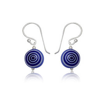Earrings silver Evil Eye blue