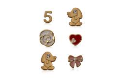 Earrings set with puppies