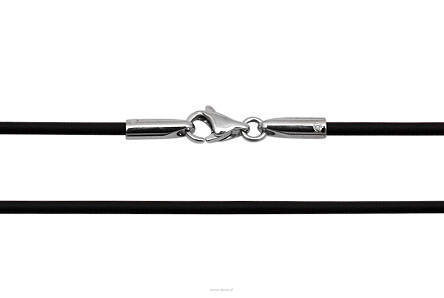 naszyjnik czarny kauczuk 60 cm